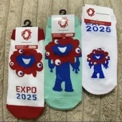 EXPO 2025 ミャクミャク　くつ下　23cm〜25cm 3足セット