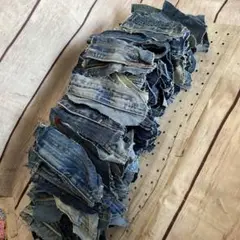 リメイクデニム ジッパー部分　　ざっくり　１００こ　長め