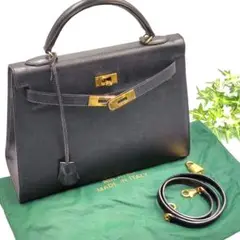 美品✨️ハイクラス　ハンドバッグ　ショルダーバッグ　BLACK　南京錠付き