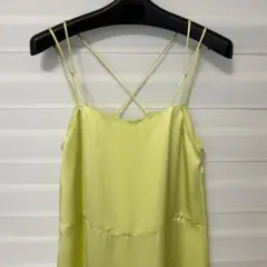 Zara サテンワンピース ライトグリーン