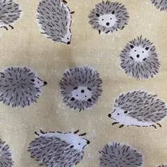 生地　ハリネズミ　綿麻キャンバス　1M