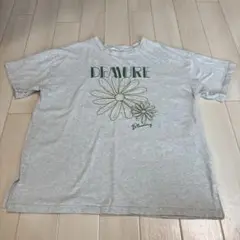 ティップトップ Favory 花柄DEMIURE Tシャツ グレー