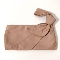 フルラ FURLA クラッチ セカンド バッグ ピンク リボン