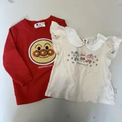 ANPANMAN 赤 トレーナーとTシャツのセット売り（90cm）