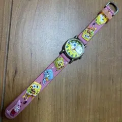 スポンジ・ボブ 腕時計 ラバー　キッズ　ピンク　子供用