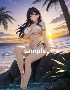 AIイラスト　美女 L版サイズ 1点物 B55