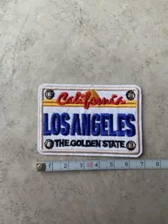 アイロンワッペン☆ロサンゼルス　ナンバープレート　アメリカン雑貨