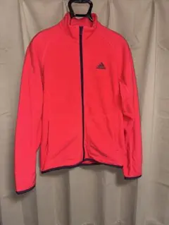 美品　adidas L ジャンパー　パーカー　レッド　ピンク