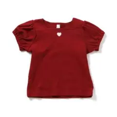 【新品未着】アプレレクール　スクエアネックパフスリーブTシャツ　100