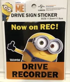 ミニオン　ドライブレコーダーステッカー　ドラレコ　車ステッカー　ボブ　新品