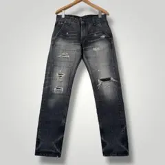ALM × LEE ダメージ加工 リメイク加工 コラボ ブラックデニム