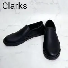 【新品未使用】Clarks クラークス グローブパペット スリッポン レザー 黒
