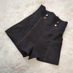 palglg sroku ショートパンツ　短パン　ブラック　黒　ボタン　裏地あり