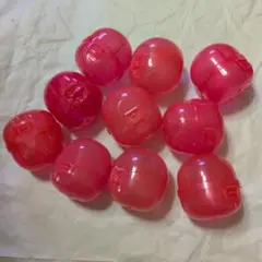 [30×10]ボタン式ガチャ玉 大サイズ 赤色系 10個セット