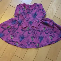 maarook 花柄紫色ワンピース　90センチ
