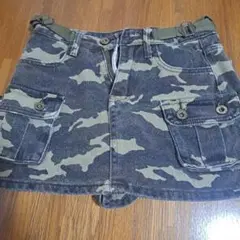 迷彩柄タイトデニムスカート