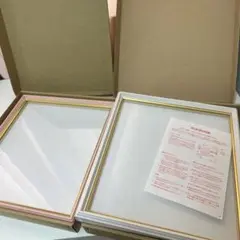 額縁 2点セット(ピンク.白)