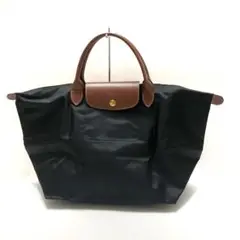 ロンシャン ハンドバッグ 黒×ブラウン
