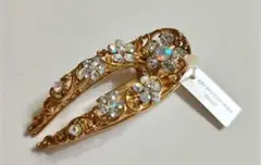 新品未使用 タグ付き クリスタル ビジュー付き ヘアアクセサリー 髪留め