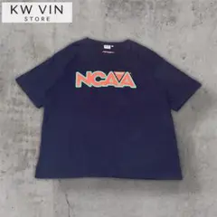 SALE中‼️【90s風】NCAA公式￤ネオン 刺繍 ロゴ￤USA Tシャツ￤L