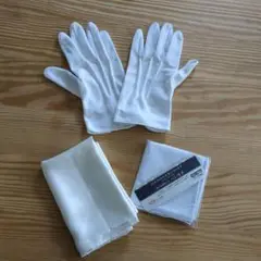 ストールタイ　グローブ　ホワイト　新郎小物