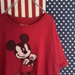 ディズニー ミッキーマウス Tシャツ L 腕組みミッキー