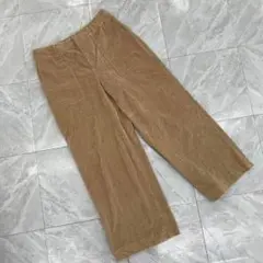 t.a.f コーデュロイパンツ ベージュワイド レトロバックポケット M