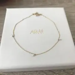 AHKAH ビンドゥ k18 ダイアモンド ブレスレット