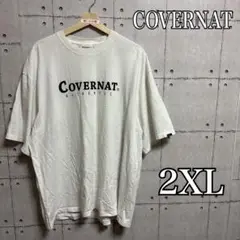 【韓国ブランド】COVERNAT ロゴプリント Tシャツ 2XL ホワイト