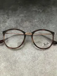 Ray-Ban ブラウンオーバルメガネ ケース付き
