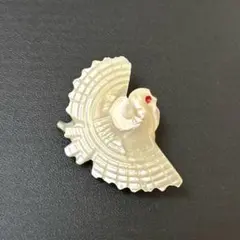 ヴィンテージ ブローチ シェル 鳥