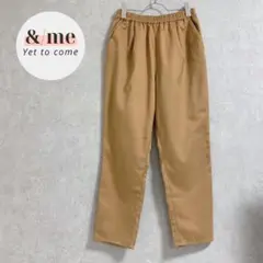 ショコラフィネローブ　テーパードパンツ　ウエストゴム　キャメル　ゆったり楽ちん