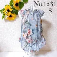 犬服　ハンドメイド　S チュニックバルーンワンピ