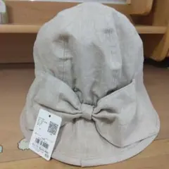 【新品未使用】シューラルー　リボン　ハット　ベージュ