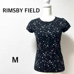 リムスバイフィールド　ブラトップ付き　Tシャツ　半袖　星柄　スター　ブラック　M