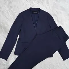 グリーンレーベルリラクシング セットアップ ノーカラー　パンツ ネイビー 38