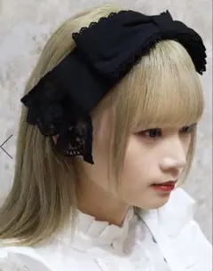 【限定】axes femme Chalmiereリボンカチューシャ（黒）