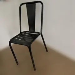美品　アイアンチェア　チャコール