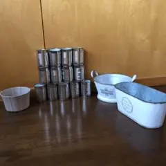 空き缶13個セット＋フラワーアレンジメント資材