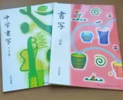 8月限定！おまとめ安売り！夏と秋の夜長に読書　小学五年生中学ニ・三年生書写教科書
