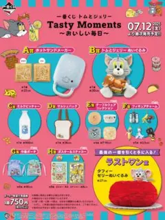 トムとジェリー1番くじラストワンとプレートと巾着ポーチの4点セット