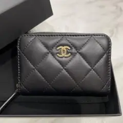 CHANEL コインケース ミニウォレット ラムスキン ゴールド金具 美品