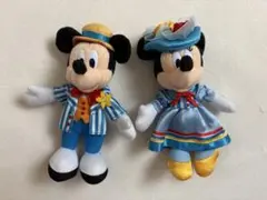 東京ディズニーシー　ミッキー・ミニー ぬいぐるみバッジセット　アメフロ