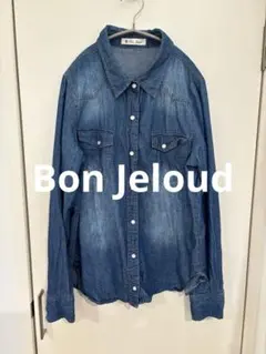 Bon Jeloudデニムブルー 長袖シャツ　サイズ38