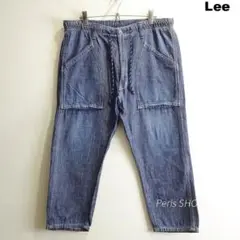 Lee　ダンガリーズ イージーベイカー クロップドパンツ　【L～XL】　中濃青