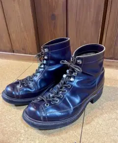 【メヌア】「JOEMcCOY」ラインマン モンキーブーツ茶26.5cm モンキーブーツ ラインマンブーツ レースアップレザー