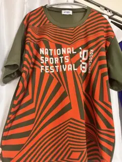【限定品】オリーブグリーン・オレンジ スポーツTシャツ