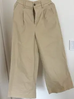 GLOBAL WORK ワイドチノパン コットンワイドパンツ ベージュsサイズ