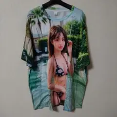 新品 XXL セクシーガール ビキニプリントオーバーサイズTシャツ 水着 エロ