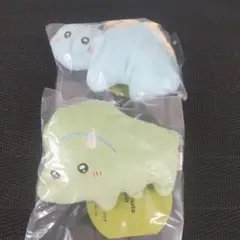 恐竜 マスコット ぬいぐるみ 2体セット ブルー　グリーン